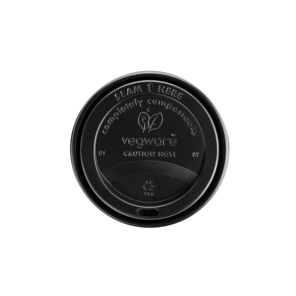 Vegware - 96mm dome lid, straw hole, Cold Cups